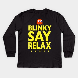 Blinky Say Relax Kids Long Sleeve T-Shirt